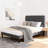Bed Frame with Upholstered Headboard-118619323