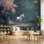 Papier peint licorne mural mystique amovible