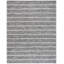 Tapis rayé ivoire / noir en laine / coton touffeté à la main Kenra-1821703544