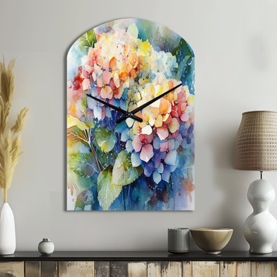 Horloge murale asymétrique bleu et vert