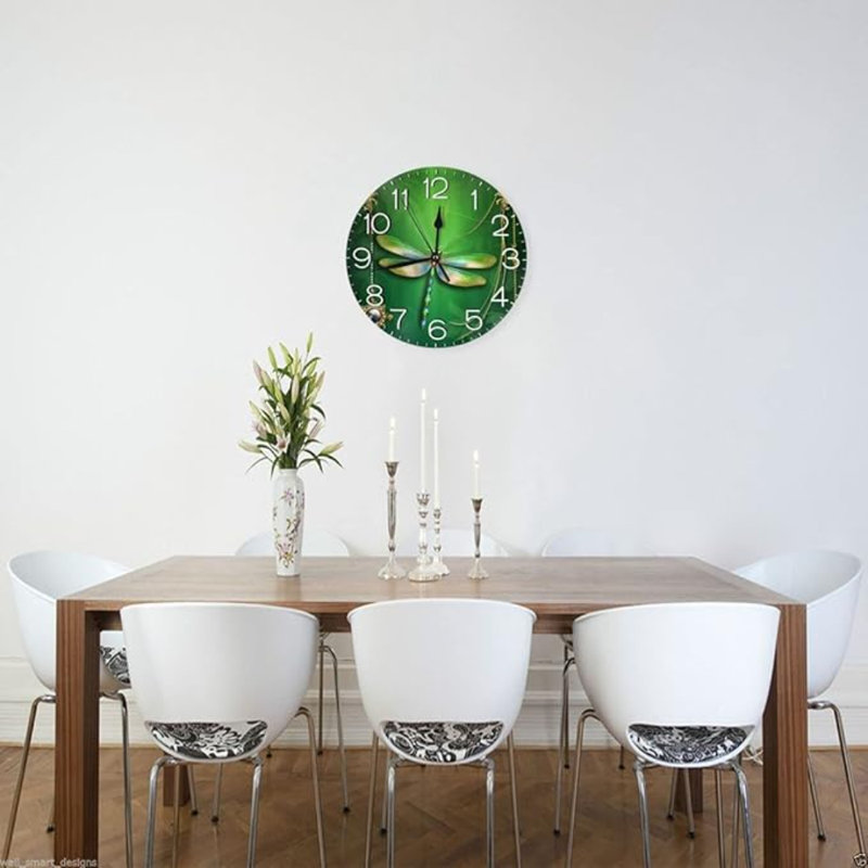 Horloge murale ronde en libellule