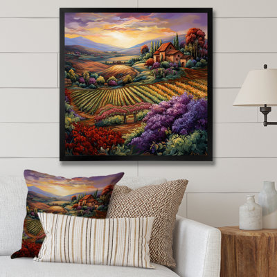 Vineyard Charm Vivid, impression sur toile