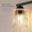 Luminaires de salle de bain 19 pouces, lumières de meuble-lavabo modernes 3 lumières noir brossé