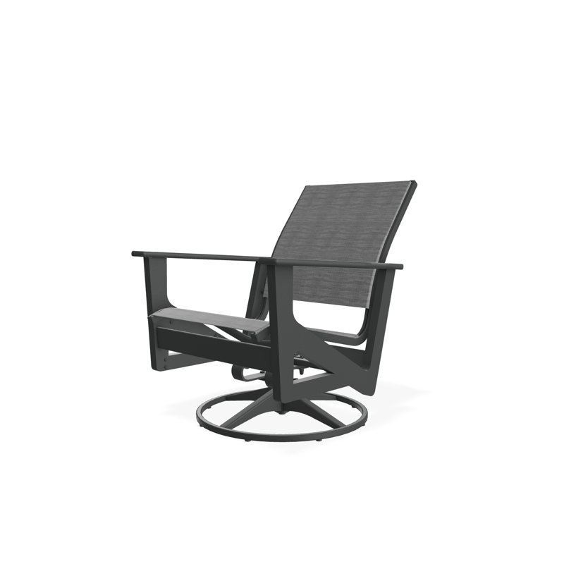 Wexler Outdoor Swivel Lounge Chair, Graphite, James