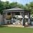 Terrace gazebo with mosquito net and privacy screen-112990244-112990245