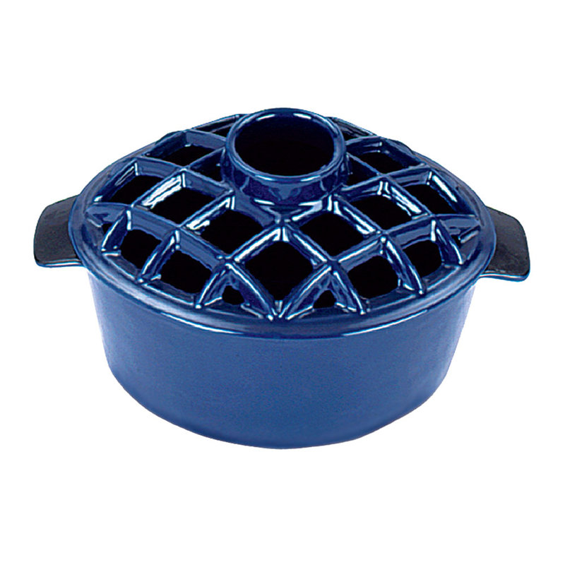 Hepp 0.55 Gal. Warm Mist Steam Tabletop Humidifier Cast Iron, Blue