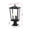 Lampadaire d'extérieur noir 9,45 pouces Jamila