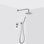 Metro 2-3 Way Thermostatic Trim Complete Shower Set - Wall Mount - 8" Brass