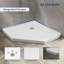 Base de douche néo-angle 36 po x P 36 po, base de douche d'angle en acrylique à seuil simple, panneau de douche texturé antidérapant blanc