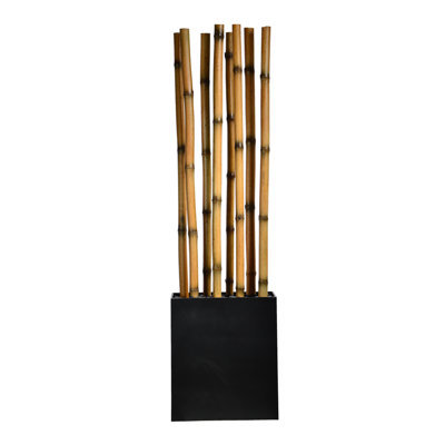 Faux Bamboo Tree in Wood Planter