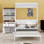 Lit escamotable avec armoire de rangement, support à vin, tiroirs et DEL-319281387