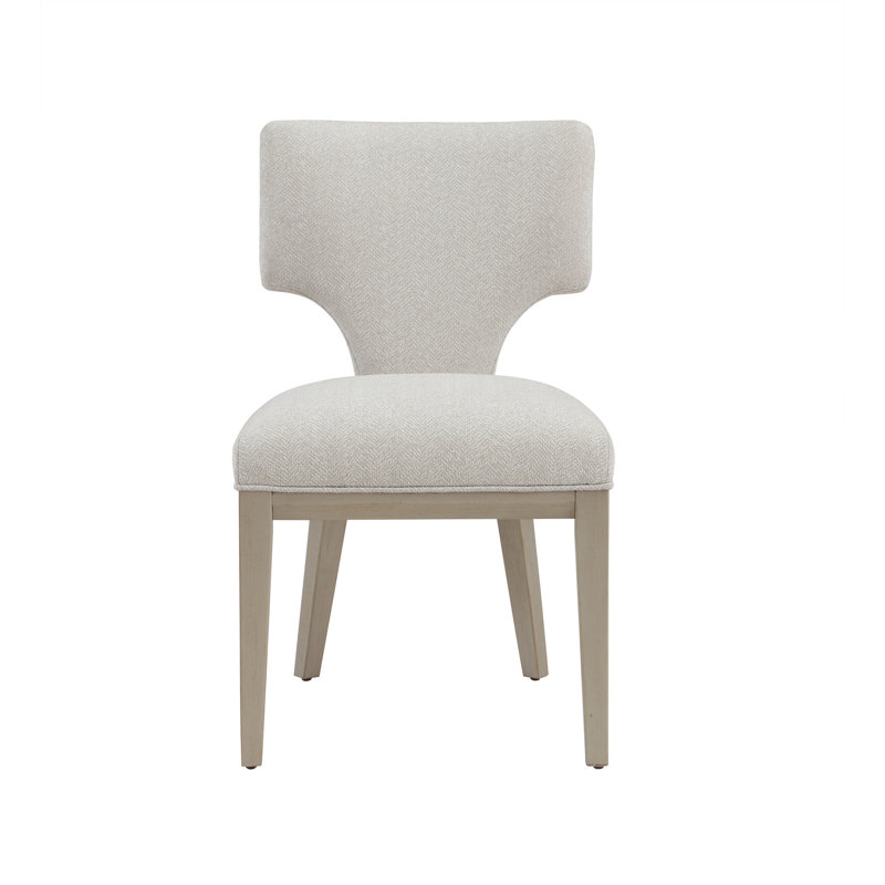 Ensemble de 2 chaises d'appoint en lin et champagne Kasa