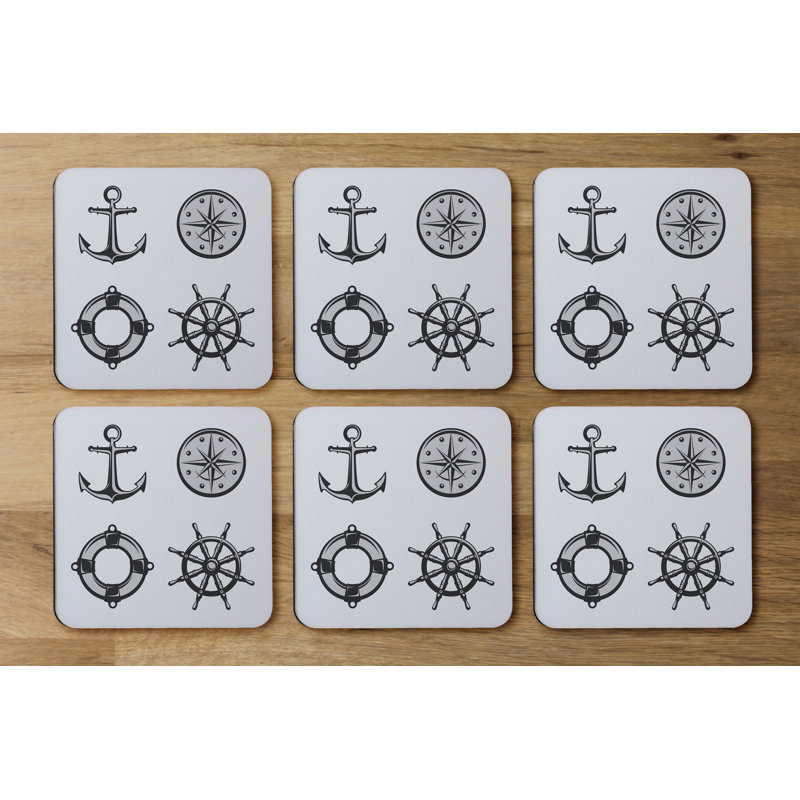 Square 6 Piece Coaster Set