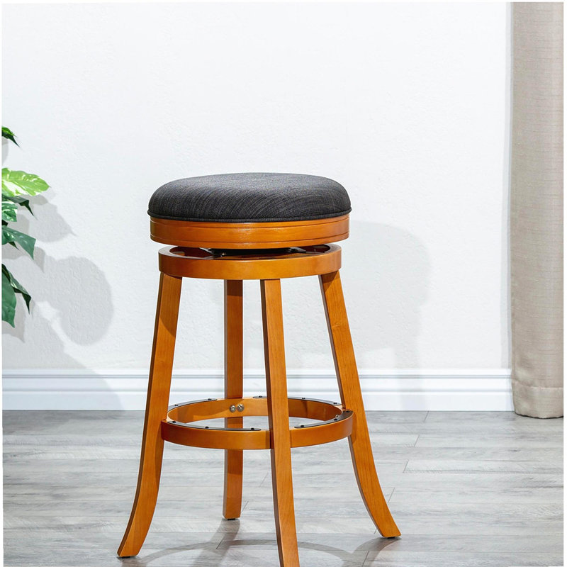 Tabouret 30 ", finition espresso, Noir, Naturel