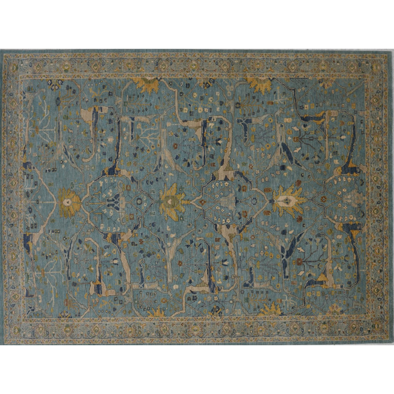 Transitional One-of-a-Kind Rectangle 9' X 12' Wool Area Rug