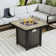 Square Propane Smokeless Fire Pit Table with Hidden Fuel Tank