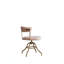 Chaise de bureau en tissu et fer doré-1472559512