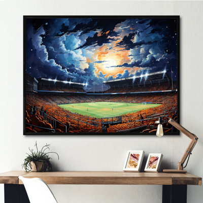 «Night Match Stadium Under The Floodlight IV IV», reproduction sur toile