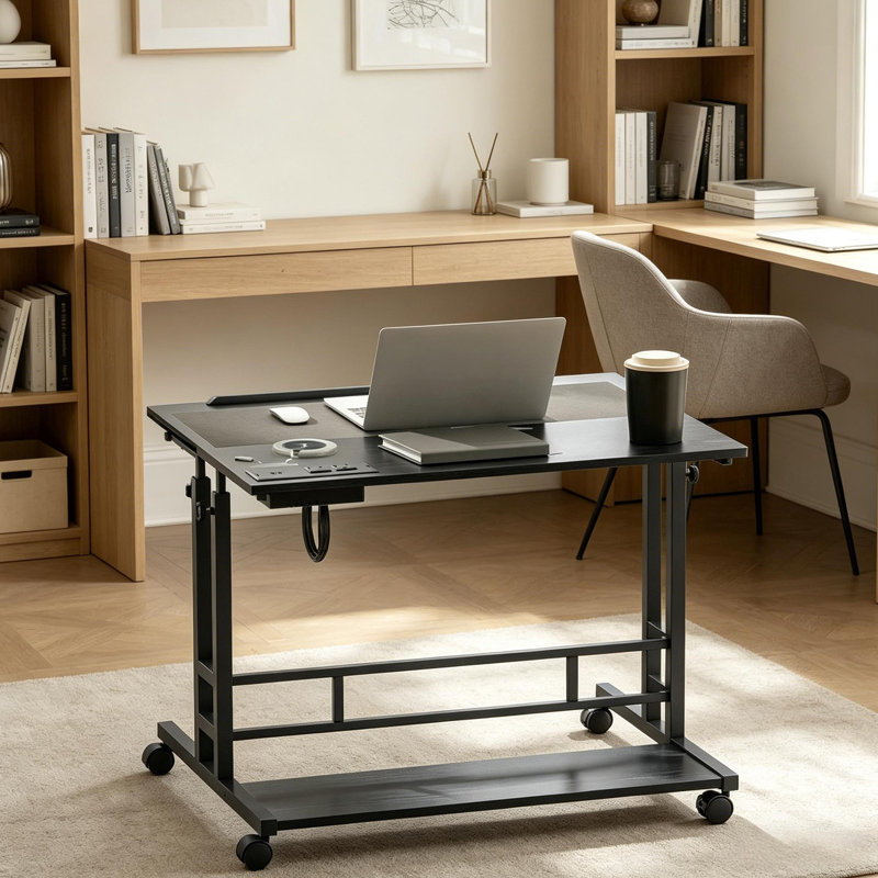 Bureau, bureau debout, bureau debout réglable (seulement bureau), Black