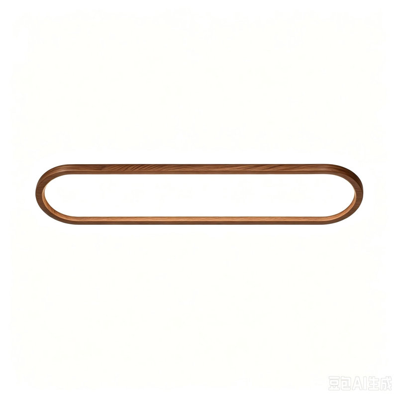 1 - Plafonnier DEL en acrylique clair, Walnut, H 1,6 po x l 39,4 po x P 7,9 po