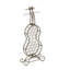 Étagère à vin rustique en or, design de violoncelle, métal brun antique, économise de l'espace dans la maison, organisateur de rangement pour boissons alcoolisées, forme, accent, espace repas dans la cuisine