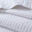 Courtepointe 3 pièces blanche double / grand - réversible avec rembourrage en coton, microfibre douce, améliore l'hygiène de la literie pour une chambre à coucher impeccable