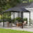 Outsunny Soft Top Patio Gazebo Outdoor Canopy with Unique Geometric Design Roof, All-weather Steel Frame
