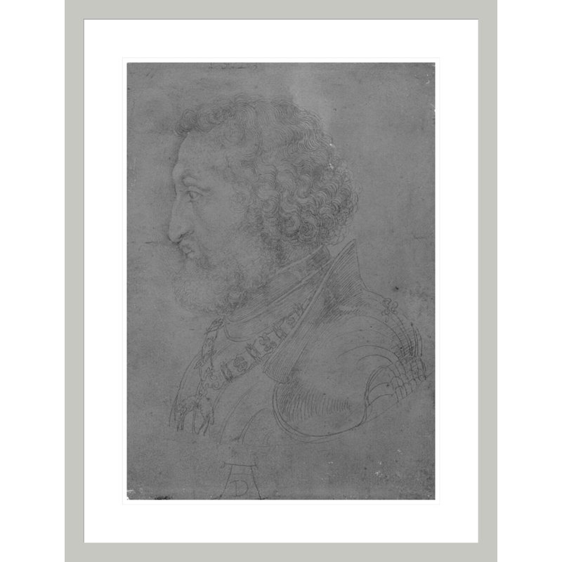 «Frederick II of the Rhin Elector Palatine» par Albrecht Dürer, impression giclée encadrée, H 29,5 po x l 22,7 po