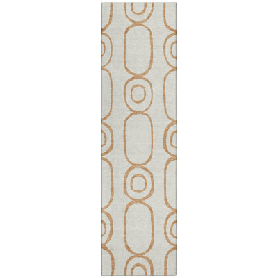 Machine Washable Indoor/Outdoor Chantille ACN2344 Geometric Rug