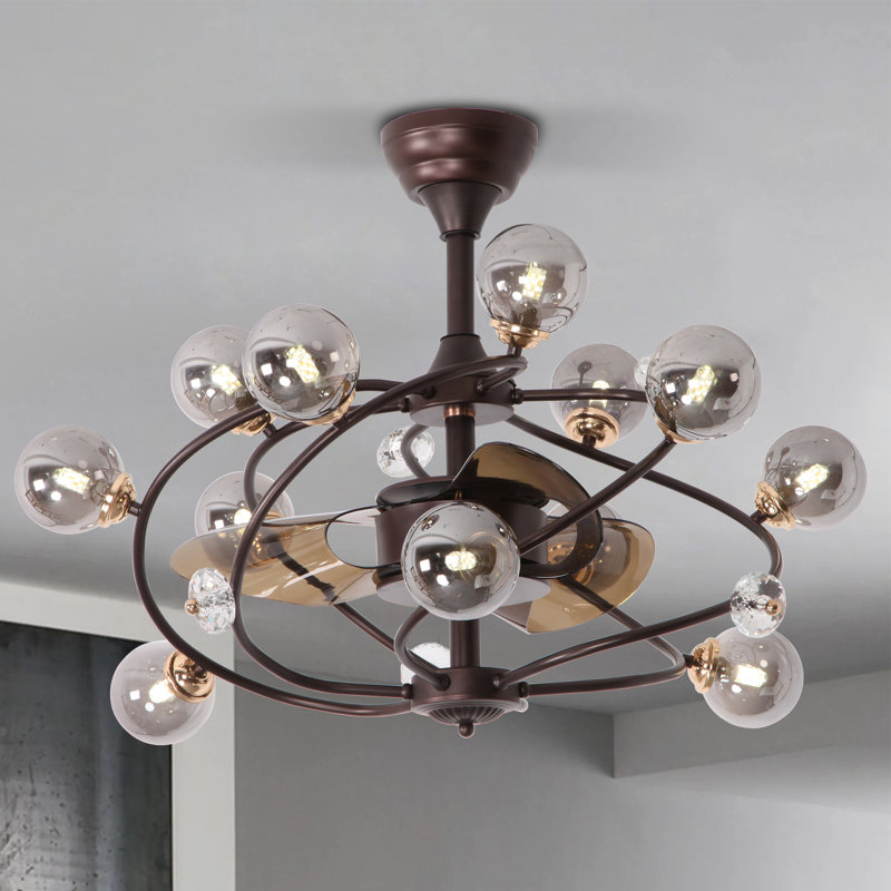 Ventilateur de plafond à télécommande DEL Modern