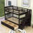 Dhyan Kids Twin Over Twin Bunk Bed with Drawers-1450981867