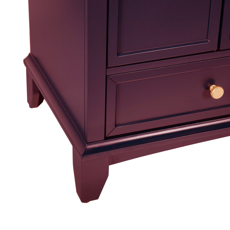 Meuble-lavabo classique 36 "avec lavabo en céramique, Mauve