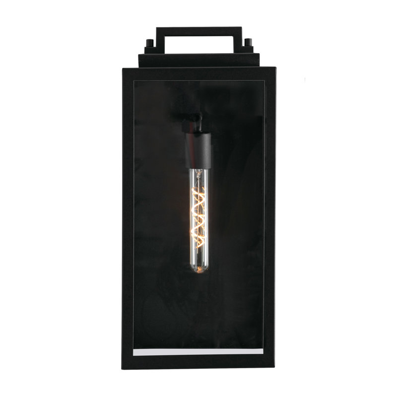 Applique d'extérieur Haggins - abat-jour en verre transparent, H 19,25 po x l 8,5 po x P 5,83 po