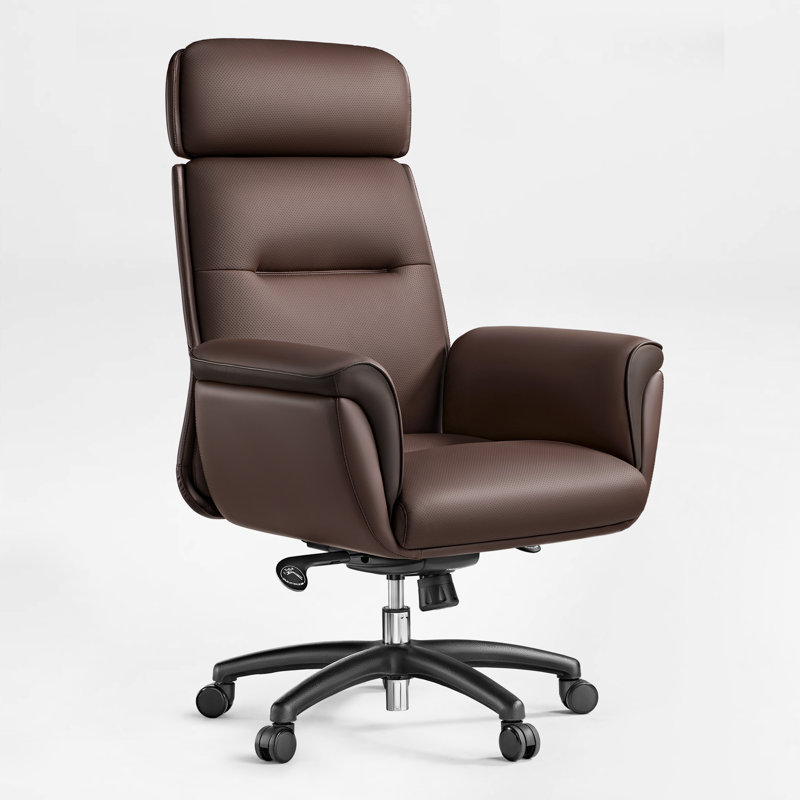Eureka Ergonomic Faux Leather Executive Chair, Brown