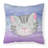 Cat Face Watercolor Indoor/Outdoor Throw Pillow-1894350516