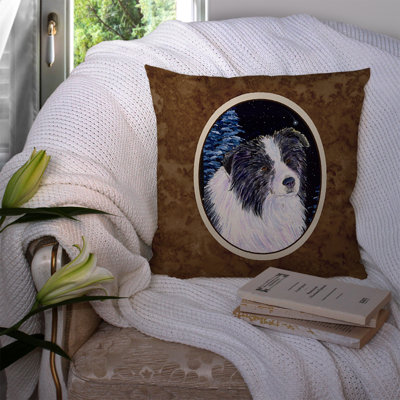 Coussin décoratif intérieur / extérieur Starry Night Border Collie