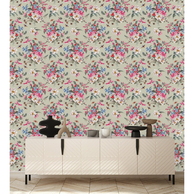 Carreau de papier peint auto-adhésif l 25 po, L 2,09 pi x L 10,42 pi