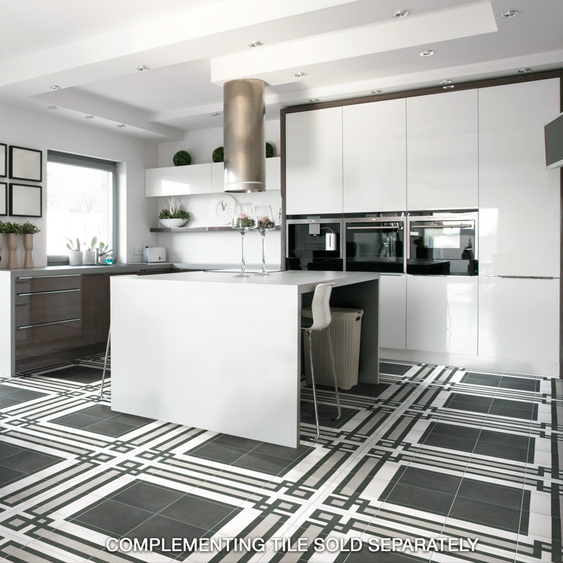 Twenties 8" x 8" Ceramic Patterned Wall & Floor Tile