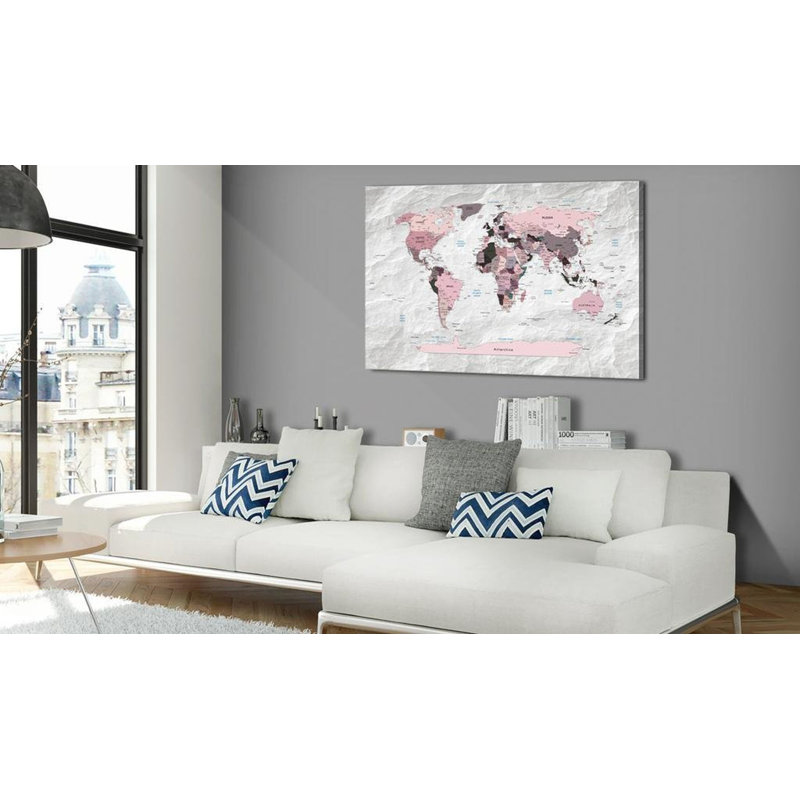 " Pink Continents ", 16" H x 24" W x 0.7" D