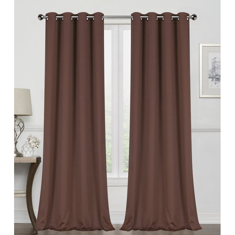 Edmondson Curtain Pair, Brown, 50" W x 84" L