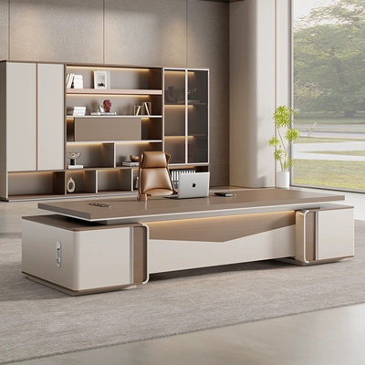Bureau de direction 78,74 "moderne en bois manufacturé brun
