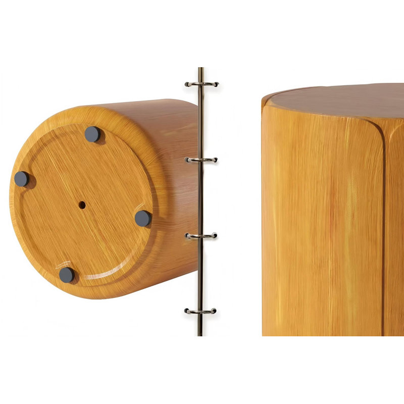 Table d'appoint ronde MGO - étanche, sans assemblage, Couleur du bois, 19.69