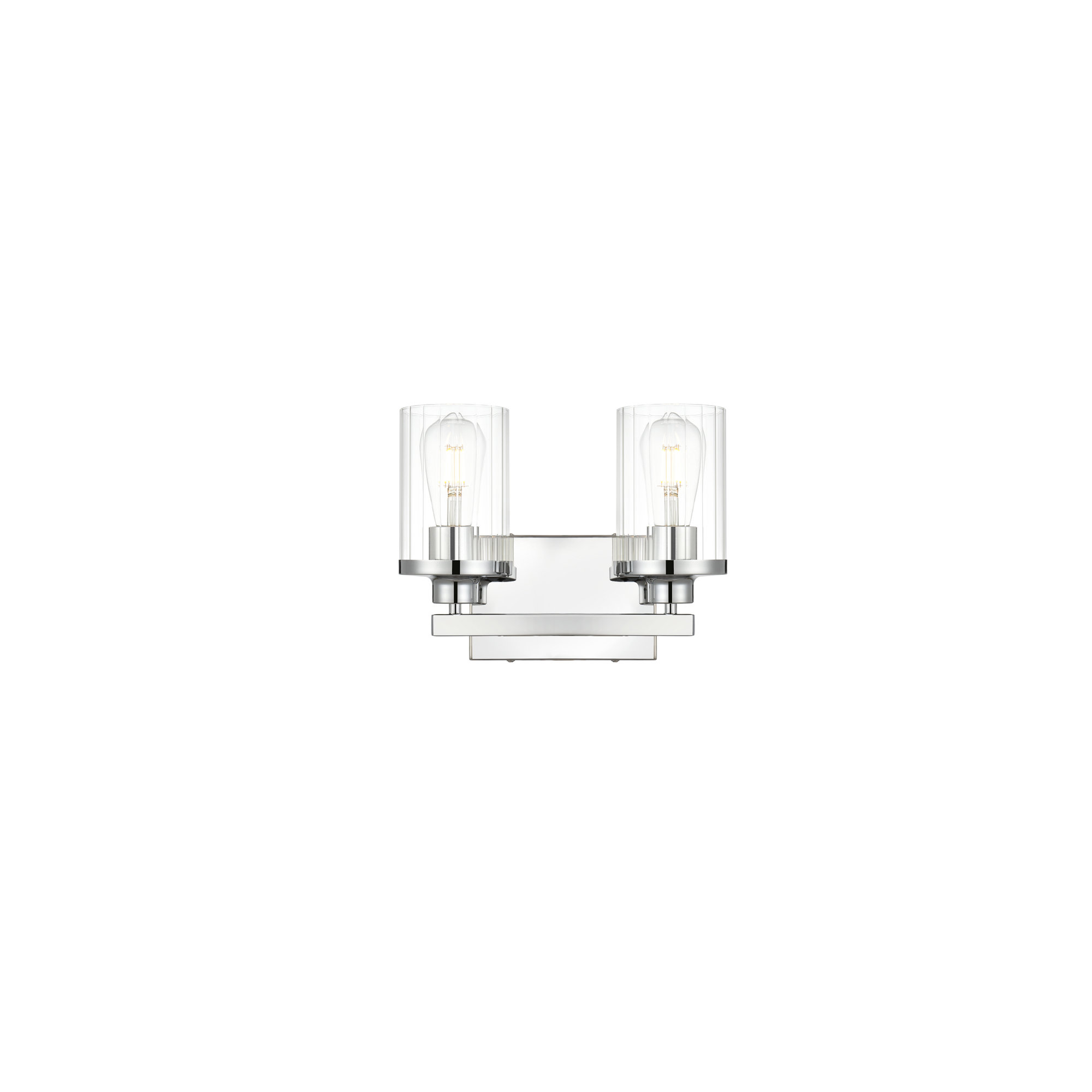 Dariela Dimmable Vanity Light, 2 Lights, Chrome, 10" H x 12" W x 12" D