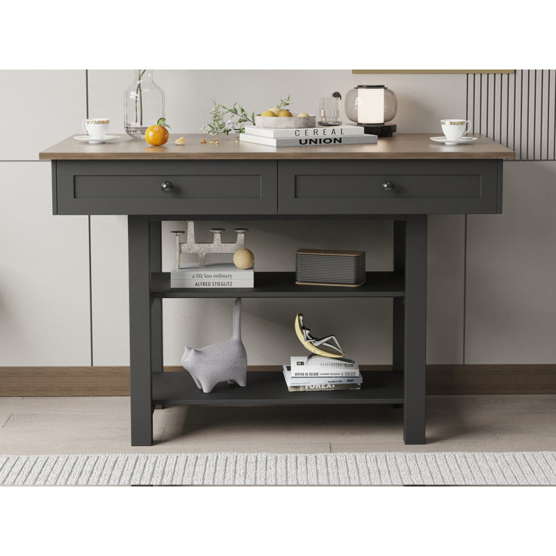 Console avec 2 tiroirs Morden Design, Noir