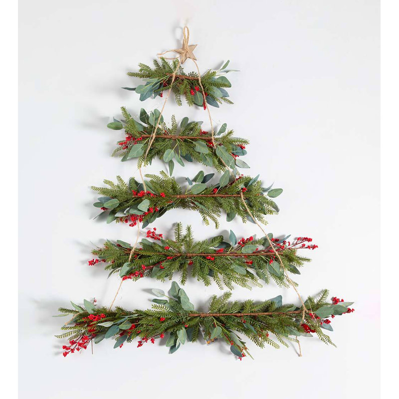 Décoration murale arbre de Noël suspendu lumineux