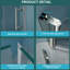 Porte de douche pliante l 36 po x H 72 po, verre trempé, construction légère, isolant le bruit