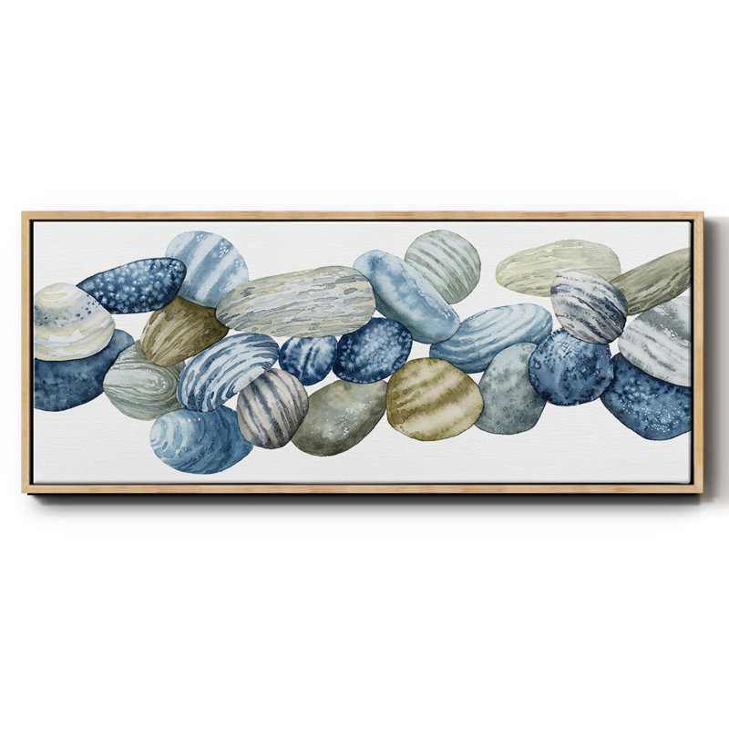 Found Pebbles III- Framed Canvas