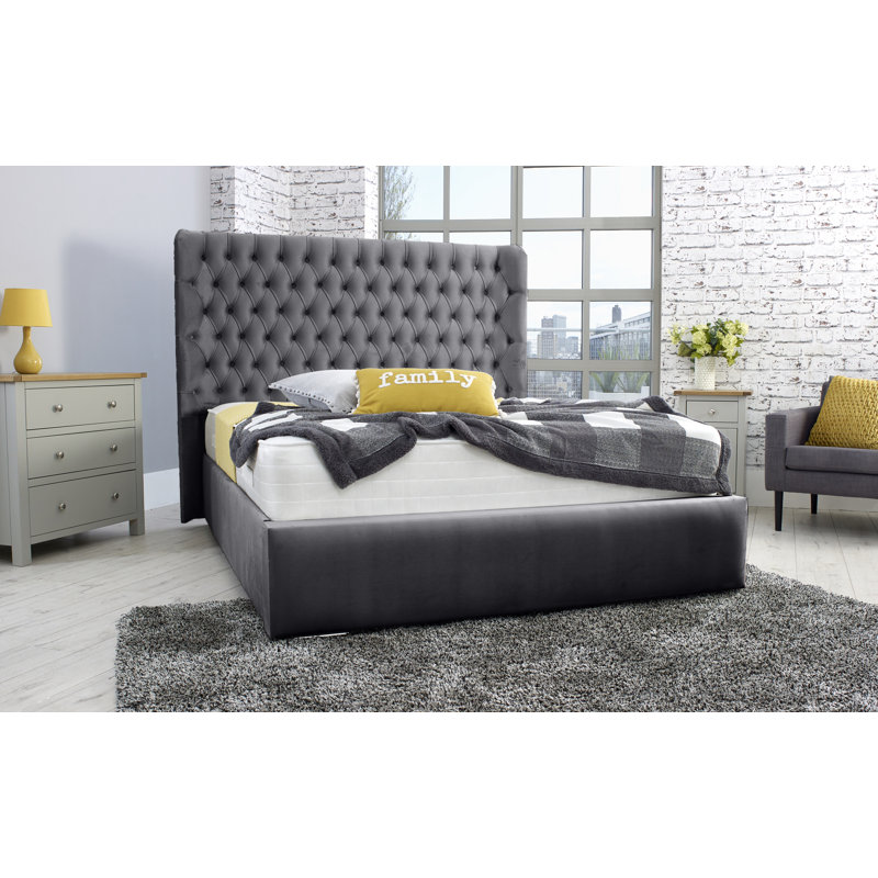 Kalista Upholstered Bed, Single (3'), Steel