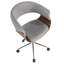 Office Chair In Walnut And Cream-142175614