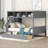 Gurutz Twin over Full 5 Drawer Standard Bunk Bed with Shelves by Harriet Bee-235825667